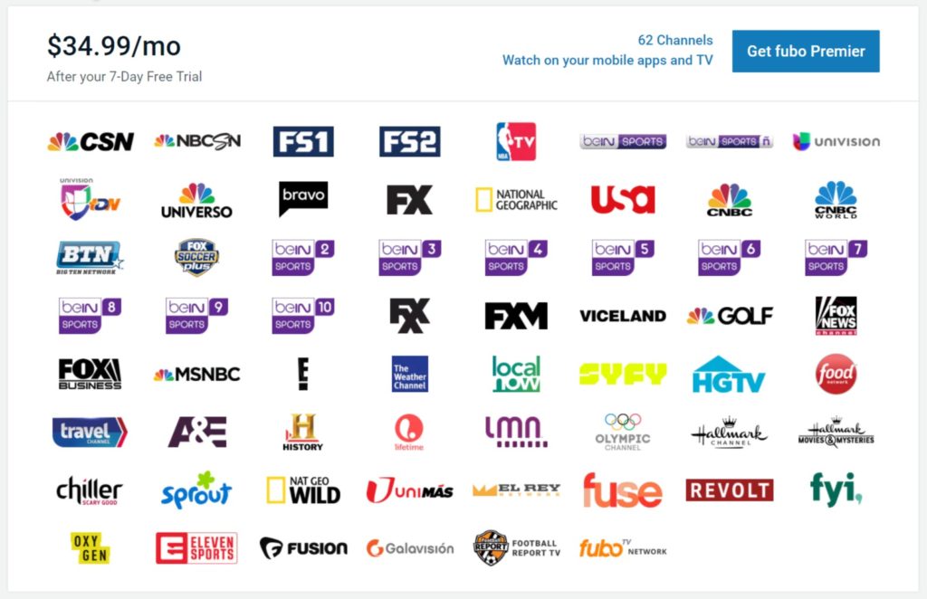 FuboTV channels Scribblrs