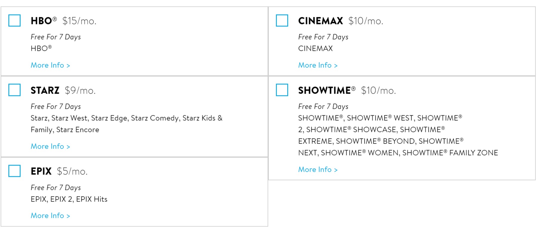 Sling TV Premiums